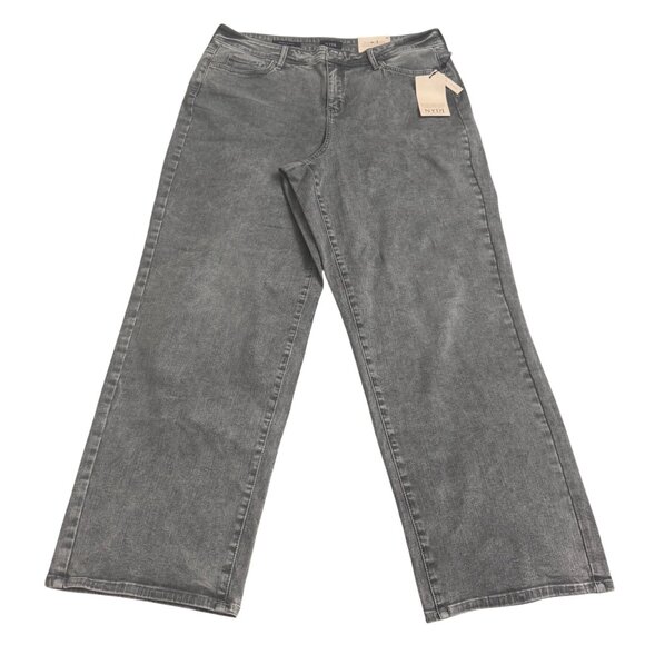 NYDJ Jemma Barrel Jeans Creekside High-Rise Lift Tuck Technology Women 14 Gray - Picture 4 of 15